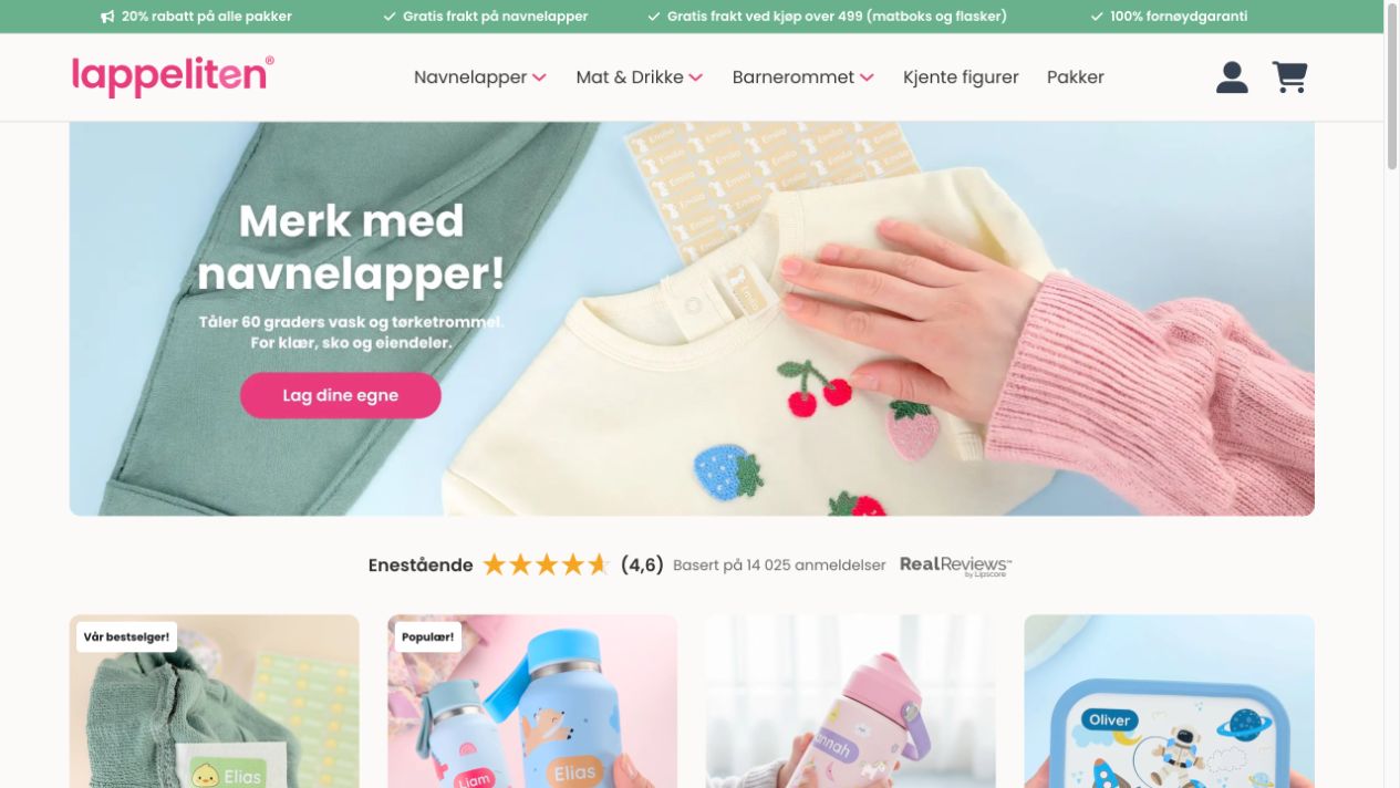Det publiserte nettstedet til Lappeliten / Inkeria