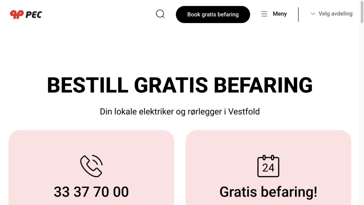 Skjermbilde av PEC, tatt 5. oktober 2026